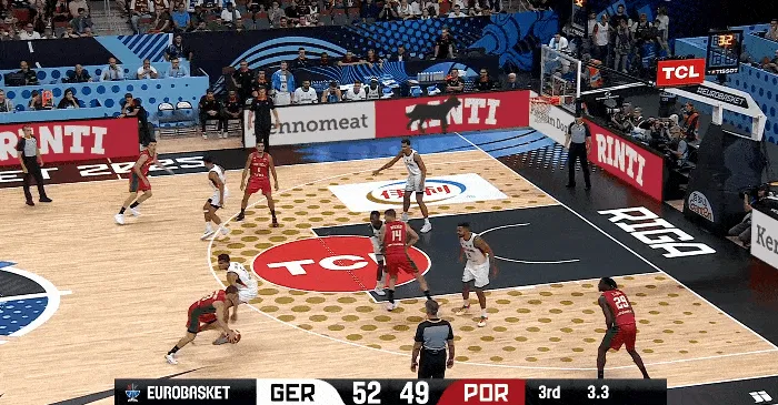 ac米兰-有悬念！葡萄牙追出一波8-0，三节结束51-52仅落后德国1分